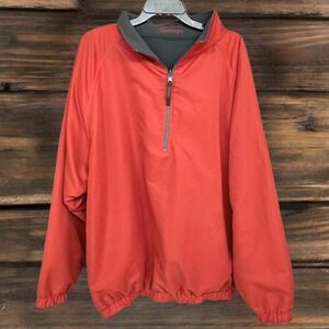 XL Slazenger Reversible Half Zip Pullover Windbreaker Golf Sweatshirt Orange